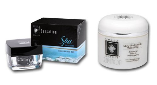 Swisa Dead Sea Mineral Skin Care Exfoliating Mud Mask and Firming Moisturizer + A-viva 4 Way Nail Buffer+eco Nail File