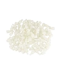 BISS: 100 Pcs Hex Threaded Spacer Offwhite Plastic PC Board Standoff - Amico