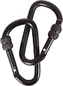 Mil-Com 6mm Screw Gate Locking Carabiners - 2 Pack