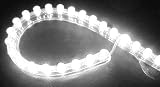 Cutequeen 24cm LED Car Flexible Waterproof Light Strip White (pack of 4)