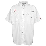 Columbia Alabama Crimson Tide White Bonehead Short Sleeve Shirt