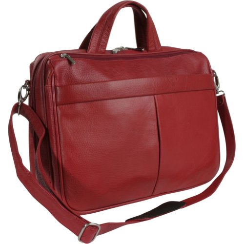 Royce Leather Ladies Laptop Brief - Red On Sale