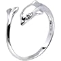 Solid 14K White Gold Dolphin Toe Ring