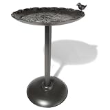 Strathwood Decorative Iron Bird Bath with Java Black Finish