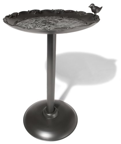 Childrens Toyshop  Outdoor Living : Strathwood Decorative Iron Bird Bath with Java Black Finish