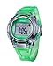 SYNOKE Children's Wrist Sports Watches Students Watches with Digital PU Band Waterproof Alarm Chronograph Long lasting battery Calendar Noctilucen for Girl (Green)