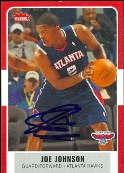 Joe Johnson Autographed/Hand Signed Basketball Card (Atlanta Hawks) 2008 Fleer #82