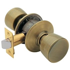Schlage F10VBEL609 Bell Passage Knob, Antique Brass by Schlage