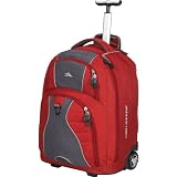 High Sierra Freewheel Wheeled Book Bag Backpack, Flash Red/Charcoal/Black