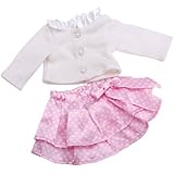 Springfield Collection by Fibre-Craft - Party Outfit with Pink Skirt and White Sweater Top - Fun, Chic, and Light - Mix and Match - Fits All 18-Inch Dolls