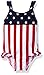 The Children's Place Girls' Americana 1 Piece Swim Suit