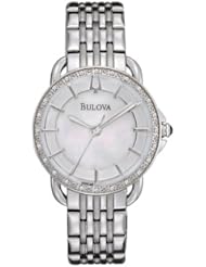 Bulova Womens 96R146 Diamond Mother of Pearl Watch