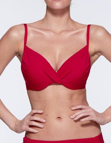 Lepel Capri Red Twisted Bikini Top 36DD