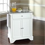 Crosley Furniture LaFayette Solid Granite Top Kitchen Island in White