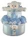 Синий Ягненок 2 Пирога Узорчатой ткани Ряда w/Pampers Swaddlers, Small Lovie Blanket & Wrist Rattle, и Драгоценное Грузовое Одеяние Ребенка и Принадлежности