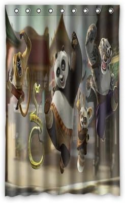 Custom Kung-Fu Panda Window Curtains/Drape/Panels/Treatment Polyester Fabric Bedroom Decor 52"X84"