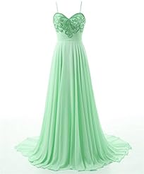 Spaghetti Strap Floor Length 2015 Crystal Sequined  Beaded Sweetheart Chiffon Evening Dress/Pageant Dress/Prom Dress/Party Dress  With Rhinestones