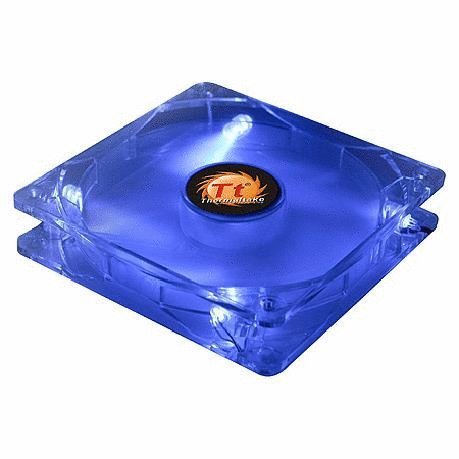 New Thermaltake AF0029 Thunderblade 8cm Blue LED Cooling Fan With 3-4 Pins Adapter Sleeve Bearing