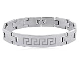 Men's Stainless Steel Design Engrave Medical ID Bracelet, 9