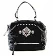 Guess Blondie Large Satchel Black Vinyl Ladies Handbag