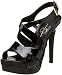 Jessica Simpson Women's Endo High Heel Strappy Sandal,Black Patent,5.5 M US