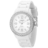 Produkt-Bild: Wei&szlig;e Damen Madison New York Armbanduhr veredelt mit SWAROVSKI ELEMENTS