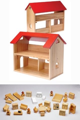 Sturdy Play House & Hardwood Furniture Set