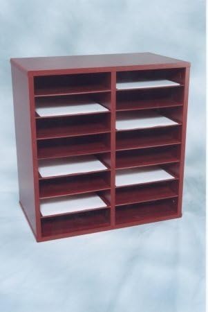 16 Compartment Laminate Literature Organizer Finish: Mahogany