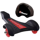 Razor Sole Skate Red and Black with Youth Multi-Sport Helmet in Gloss Black (Recommended Fit for Ages 8-14)