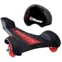 Razor Sole Skate Red and Black with Youth Multi-Sport Helmet in Gloss Black (Recommended Fit for Ages 8-14)