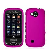 Hot Pink Rubberized Snap-On Hard Skin Case Cover for Samsung Reality U820 N ....