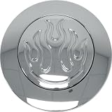 1967-94 Chevy/GM Flamed Chrome Aluminum Steering Wheel Horn Button - 9 Hole