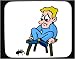 Mouse Pad with man, spider, humans, human, body, individuals, people, individual, arachnophobia, fear, persons, person, black