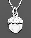 Silver Eco Baby Acorn Pendant