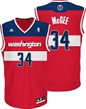 JaVale McGee Jersey: adidas Red Replica #34 Washington Wizards Jersey