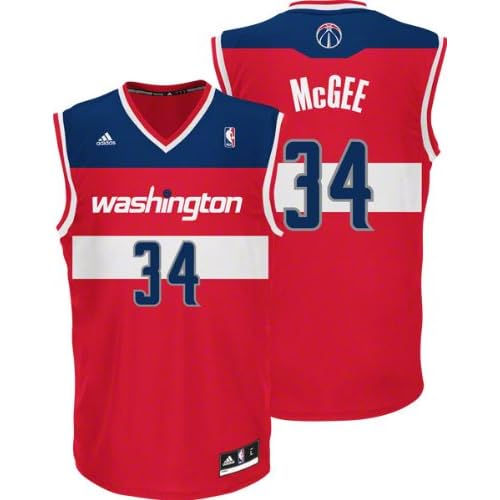 JaVale McGee Jersey adidas Red Replica 34 Washington