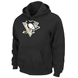 NHL Men's Pittsburgh Penguins Heat Seal Long Sleeve Hooded Fleece Pullover (Black, Large)
