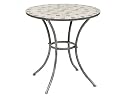 Siena Garden Fiore Tisch 70cm rd.sw/si Gest.:Eisen/Mosaik-Optik