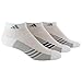 adidas Women's Superlite Stripe Low Cut Socks (3-Pair), White/Lt Onix White/Black/Lt Onix White/Lt Onix, One Size