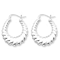 Sterling Silver Shrimp Hoop Earrings