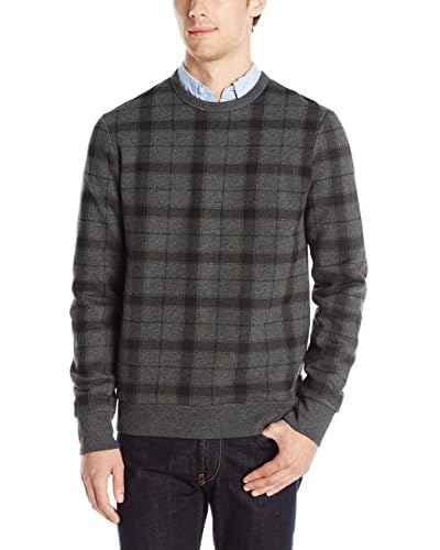 Ben Sherman Pullover Window Pane Print Crew Sweat Ben Sherman Pullover Window Pane Print Crew Sweat