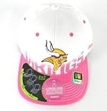Minnesota Vikings Pink and White Breast Cancer Flex Fit Hat - Size L/XL