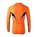 ARSUXEO Outdoor Sports Men's Cycling Jersey Long Sleeves Bike Bicycle MTB Shirts 6022 Orange Size XX-Large