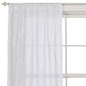 Home Trellis Applique Window Sheer - White
