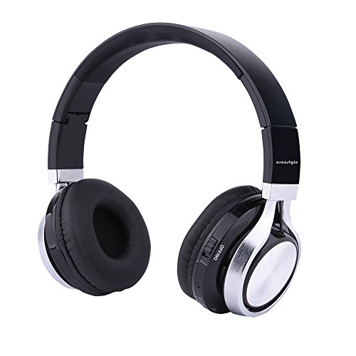 Esonstyle Portable Over-ear Bluetooth Headphones, Foldable Wireless Bluetooth Stereo Headset Earphones Stereo Audio Support hands-free Calling,FM Radio,SD Card Play and 3.5mm Aux Play