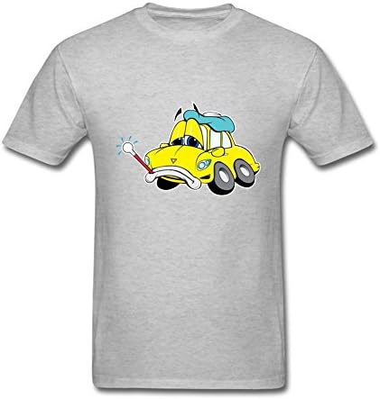 LUCKYLBY Men's Febrile Car T-shirt Grey L