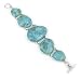 Barse Sterling Silver Bold Turquoise Link Bracelet