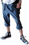 サルエルパンツ クロップドパンツ シャンブレー マリンスタイル ショーツ ハンパ丈 2色 BEAT JIVE 9213-2014_cropped