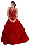 Ball Gown Formal Prom Wedding Dress #584 (8, Burgundy)