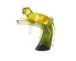 Daum Glass - Animal Sculptures Collection - Panther on Green Tree - Amber